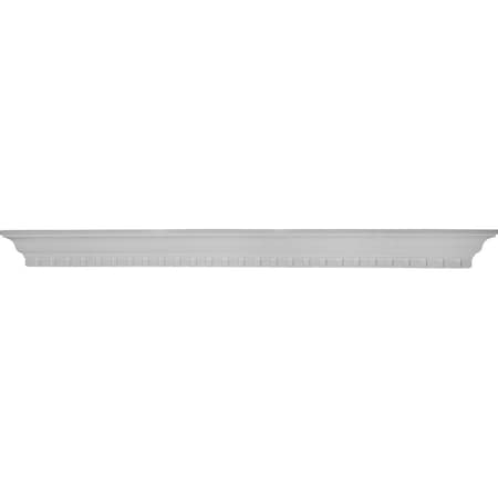 Ekena Millwork 60"W x 4 1/2"H x 4 1/8"P Dentil Shelf SH60X04X04DE